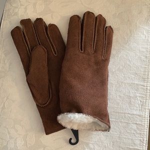Brown Suede Women's Gloves
